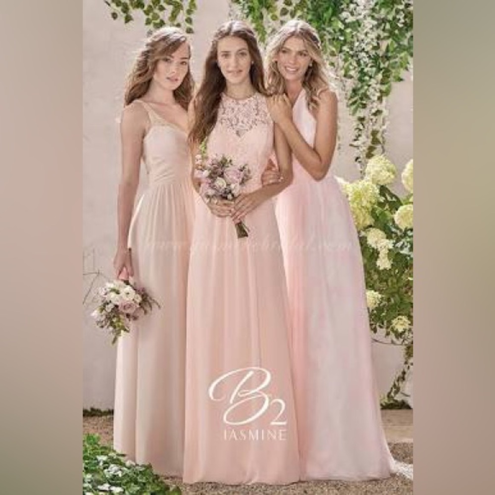 JasmineB Pink Halter Gown